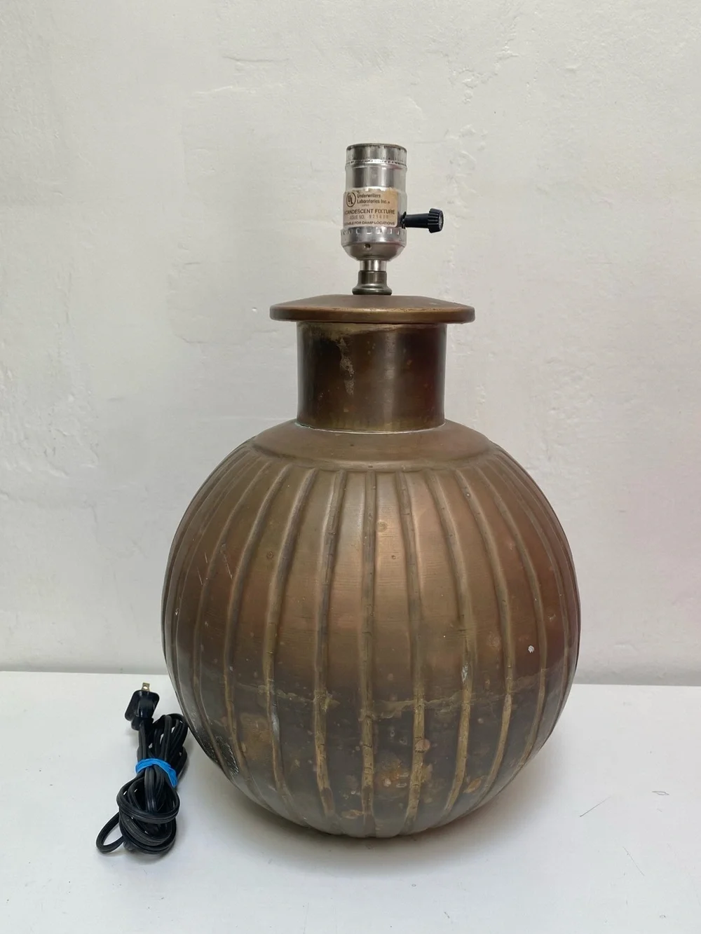 Brass Melon Form Table Lamp 15